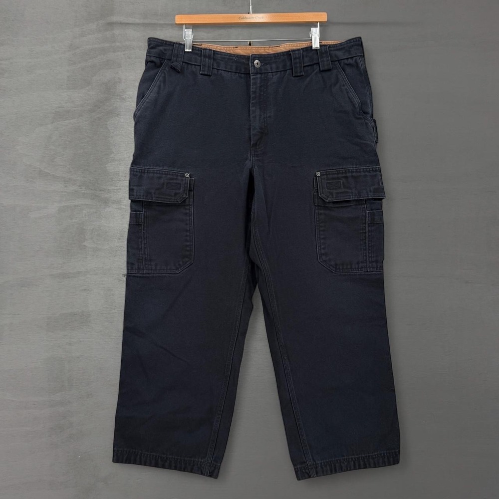 Duluth Trading Co Cargo Pants Black Relaxed Fit Workwear 40 x 30